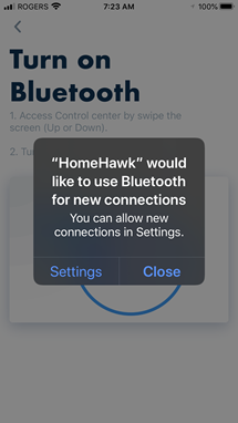 Bluetooth information dialogue