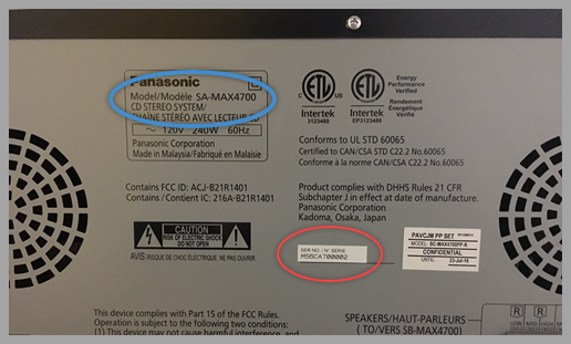 Onde localizo o modelo e número de série do condicionador de ar? –  Panasonic do Brasil Limitada
