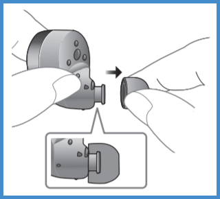 Image of removing earpieces as described above