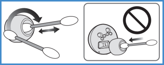 Image of cleaning earpieces as described above