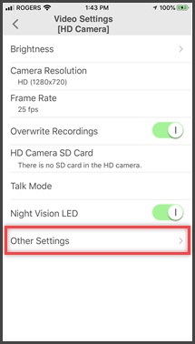 Other Settings option is highlighted
