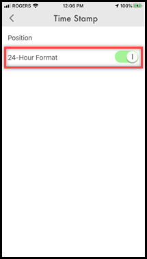 24-hour format option is toggled on