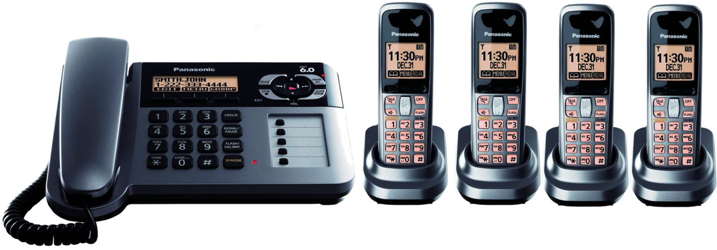 Panasonic Téléphone Fixe Sans Fil - KX-TGF310 - Noir