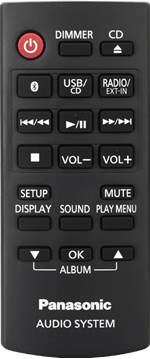 Image of the remote control for model SC-UX100