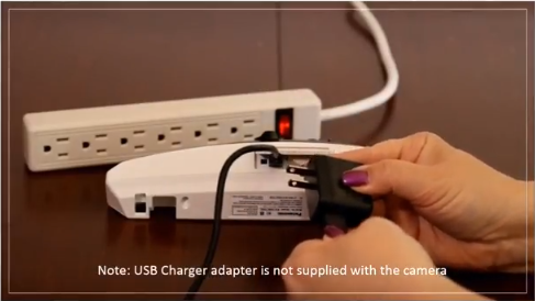 Image showing the USB cable connected to the camera.