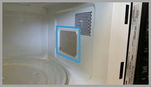 waveguide cover inside a microwave cavity