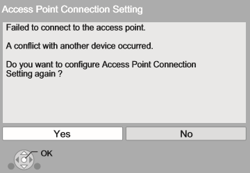 Failed to the access point display