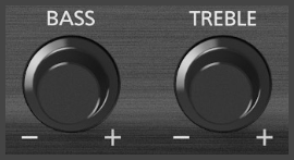 Bass and treble knobs on models SC-PMX80 and SC-PMX90