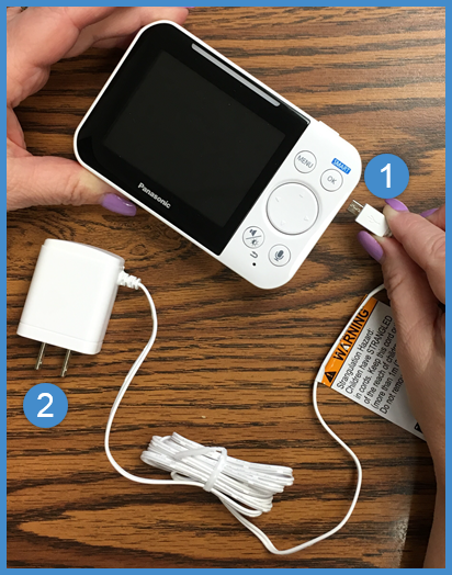 Panasonic - How to charge the Monitor battery. - Baby Monitor