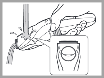 Image shows cleaning with water as described in step 2