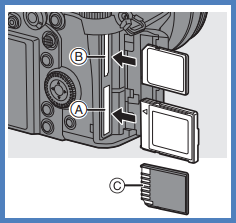 Image shows the direction to insert the cards