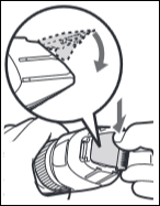 Image showing how to push the blade in until a click is heard.