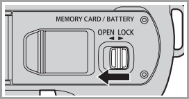 Memory card open lid